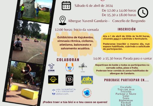 Bergondo celebrará o II Día do Deporte o sábado 6 de abril no albergue de Gandarío